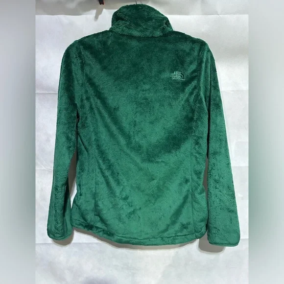 THE NORTH FACE OSITO FULL ZIP JACKET Emerald Green Jewel Tone Womens S Fuzzy EUC - Picture 2 of 7
